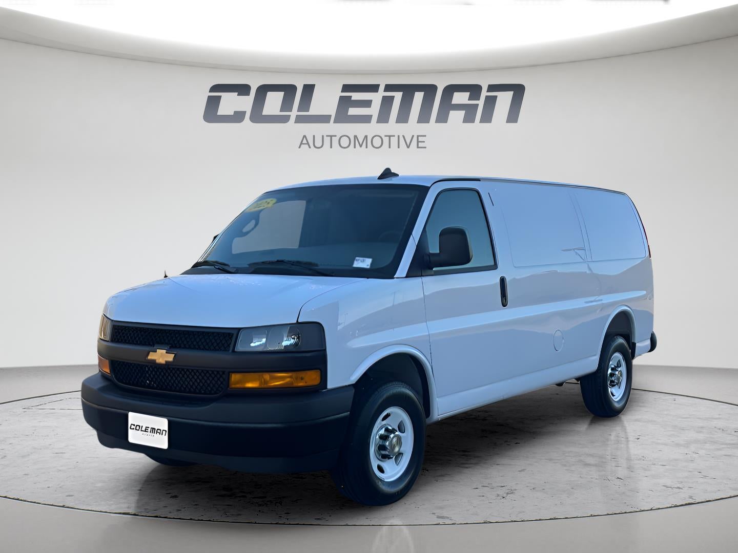 2025 Chevrolet Express Cargo WT in Summit White — front three-quarter view