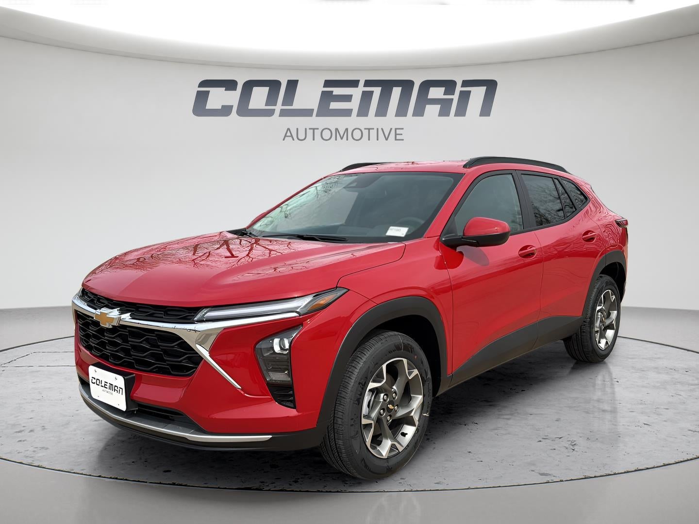 2026 Chevrolet Trax LT in Apex Red — front three-quarter view