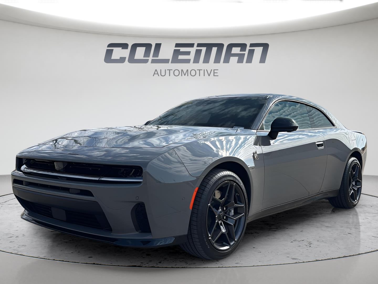 2026 Dodge Charger CHARGER SCAT PACK PLUS 2-DOOR AWD in Destroyer Gray Exterior Paint — front three-quarter view