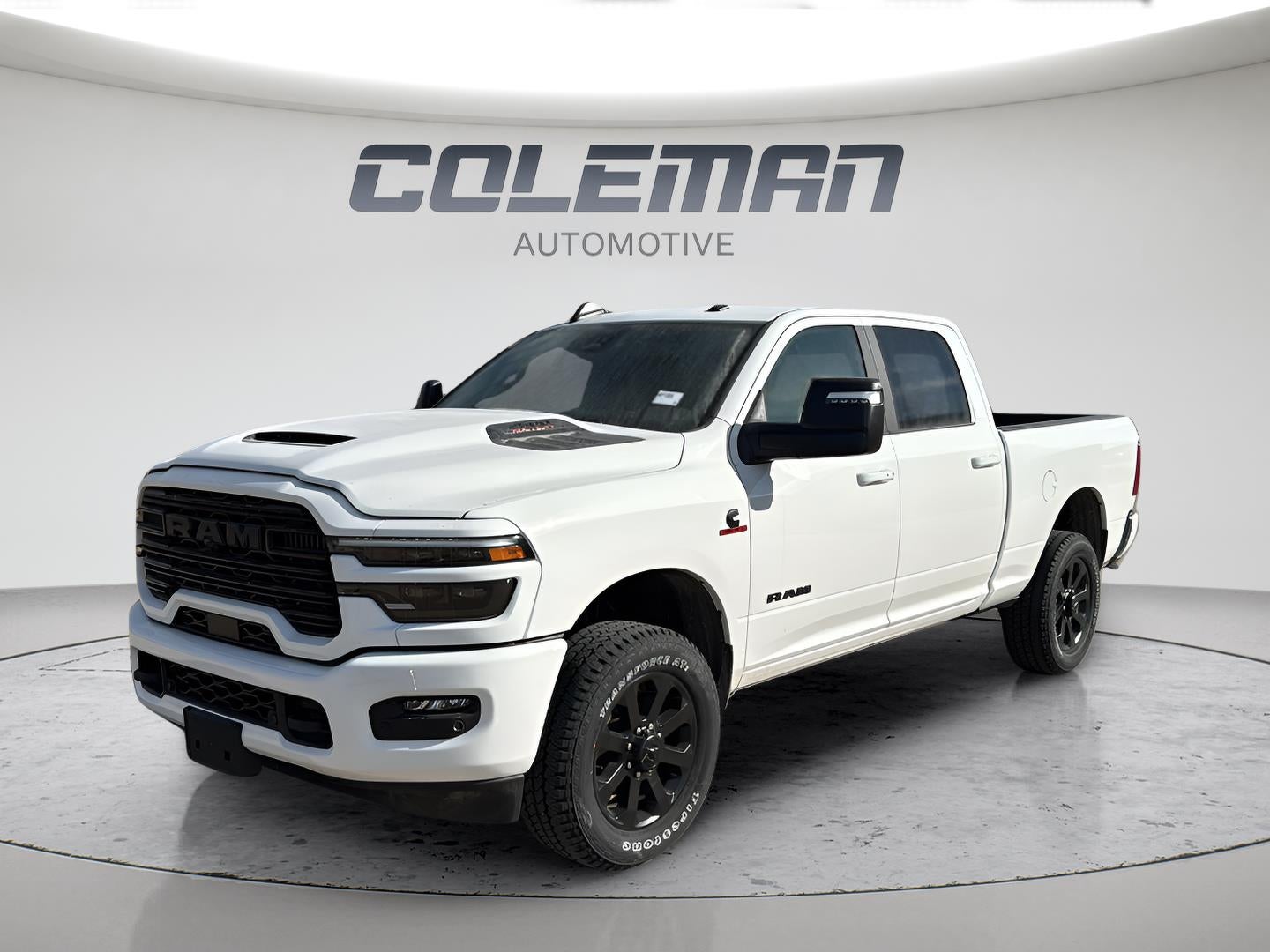 2026 RAM Ram 2500 RAM 2500 LARAMIE CREW CAB 4X4 6'4' BOX in Bright White Clear-Coat Exterior Paint — front three-quarter view