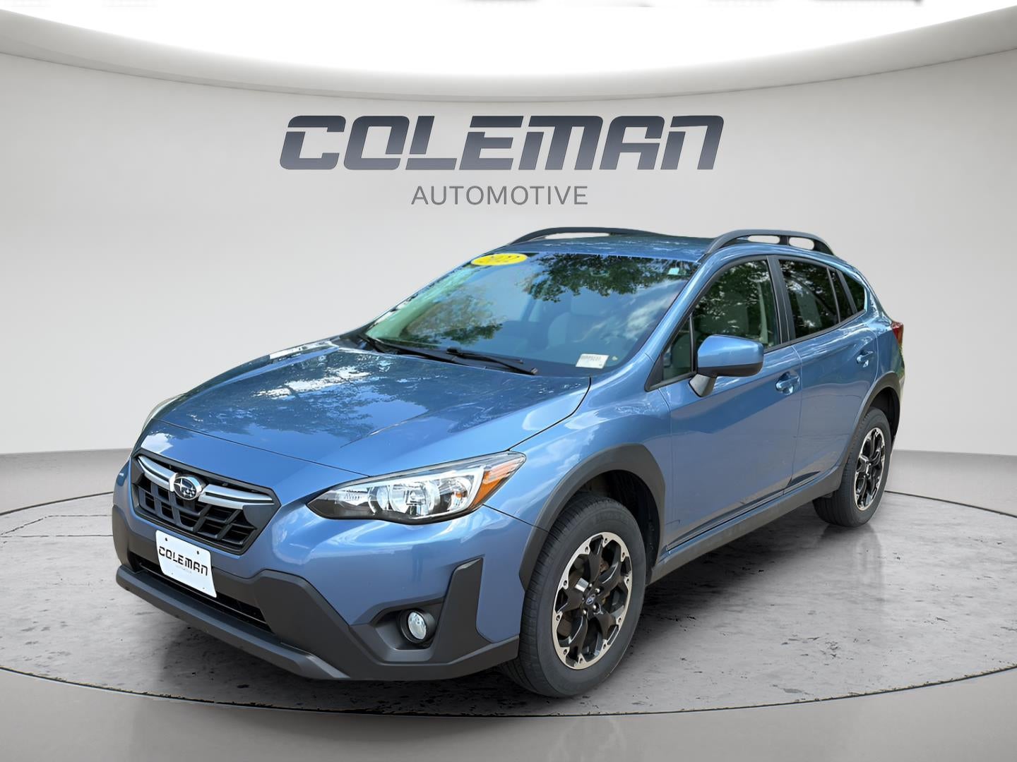 2022 Subaru Crosstrek Premium in Horizon Blue Pearl — front three-quarter view