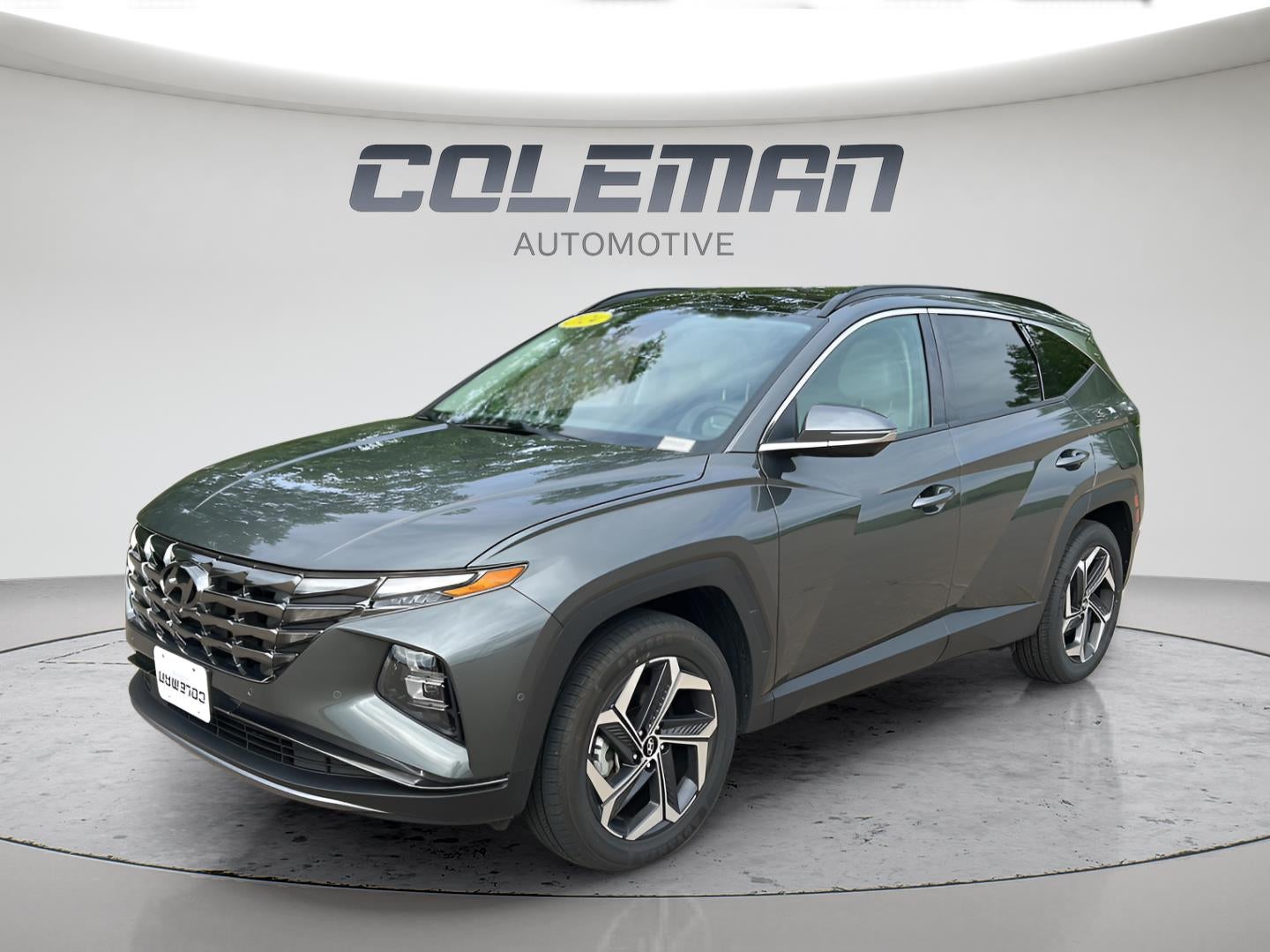 2024 Hyundai Tucson Plug-In Hybrid Limited in Amazon Gray — front three-quarter view